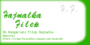 hajnalka filep business card